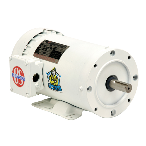 WD2P2A14C, 2HP, 1800 RPM, 208-230/460V, 145TC frame, washdown duty, C-face footed, TEFC