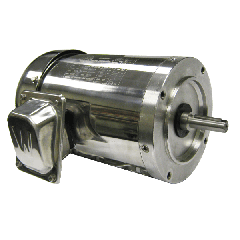 Washdown Duty Motor, 1 HP, 1800 RPM, 230/460V, 56C Frame, C-Face Round Body, TEFC Enclosure, mdl# NAWSSE1-18-56CRD