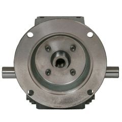 HDRF325-50/1-DE-56C, Cast Iron Worm Gear Reducer, Box Size 325, 50:1 Ratio, Flange Input, Double End Output, 56C Frame