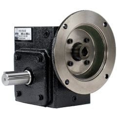 HDRF325-50/1-L-145TC, Cast Iron Worm Gear Reducer, Box Size 325, 50:1 Ratio, Flange Input, Left Hand Output, 145TC Frame